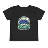 Toddler Tee — "Too Cool for Timeout" Goat Graphic Short Sleeve Shirt