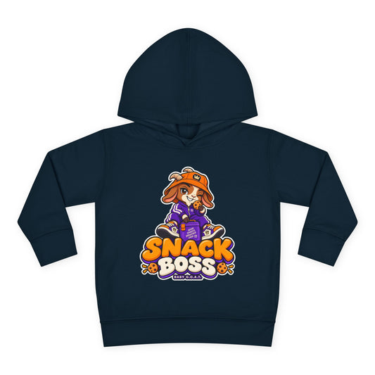 Toddler Hoodie — "Snack Boss" Cute Cartoon Pullover (Little Boss, Big Appetite)
