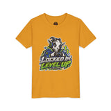 Youth "Locked In Level Up" Gaming T-Shirt — Stay G.O.A.T. Youth Short Sleeve Tee