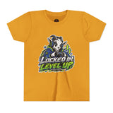Youth "Locked In Level Up" Gaming T-Shirt — Stay G.O.A.T. Youth Short Sleeve Tee