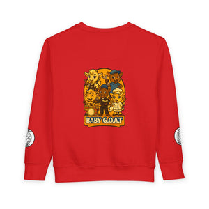 Baby G.O.A.T. Toddler Sweatshirt — Cute Cartoon Goats Kids Pullover