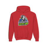 Youth Hoodie — "Locked In, Level Up" Gaming G.O.A.T Youth Heavy Blend Hooded Sweatshirt