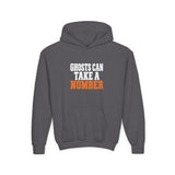 Youth Hoodie - "Ghosts Can Take a Number" Halloween Sweatshirt