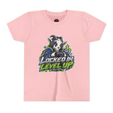 Youth "Locked In Level Up" Gaming T-Shirt — Stay G.O.A.T. Youth Short Sleeve Tee