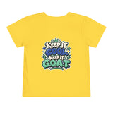 Toddler Tee — "Too Cool for Timeout" Goat Graphic Short Sleeve Shirt