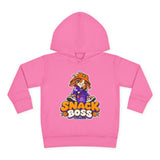 Toddler Hoodie — "Snack Boss" Cute Cartoon Pullover (Little Boss, Big Appetite)