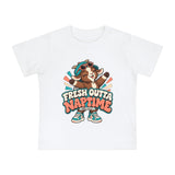 Baby T-Shirt — "Fresh Outta Naptime" Goat Graphic Short Sleeve