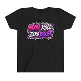 Main Character Energy Youth T-Shirt — "Main Role. Zero Doubt." Youth Short Sleeve T-Shirt
