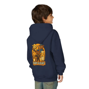 Baby G.O.A.T. Youth Hoodie — Cute Cartoon Goat Kids Sweatshirt