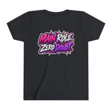 Main Character Energy Youth T-Shirt — "Main Role. Zero Doubt." Youth Short Sleeve T-Shirt