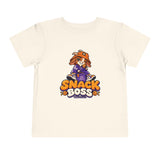 Toddler T-Shirt — "Snack Boss" Cute Character Shirt Toddler Short Sleeve Tee ("Little Boss, Big Appetite")