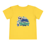 Toddler Tee — "Too Cool for Timeout" Goat Graphic Short Sleeve Shirt