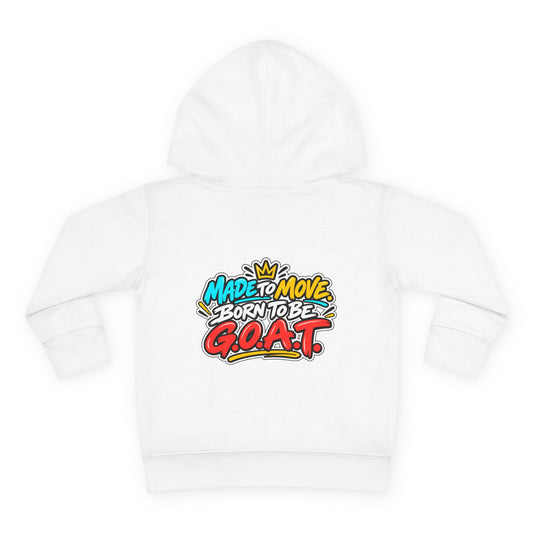Toddler Hoodie — 'Tiny Hooves Big Moves' The Dancing G.O.A.T Kids Pullover