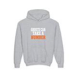 Youth Hoodie - "Ghosts Can Take a Number" Halloween Sweatshirt