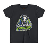 Youth "Locked In Level Up" Gaming T-Shirt — Stay G.O.A.T. Youth Short Sleeve Tee