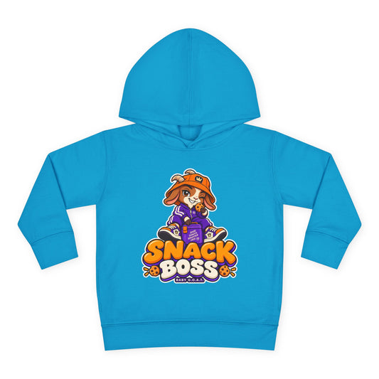 Toddler Hoodie — "Snack Boss" Cute Cartoon Pullover (Little Boss, Big Appetite)