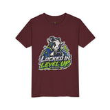Youth "Locked In Level Up" Gaming T-Shirt — Stay G.O.A.T. Youth Short Sleeve Tee