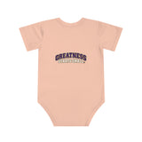 Baby Bodysuit — "Born to Be G.O.A.T." Cute Goat Graphic, "Greatness Starts Small" Newborn Onesie