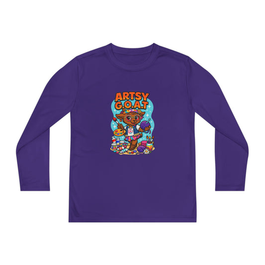 Amber The Artsy G.O.A.T - Youth Long Sleeve Competitor Tee