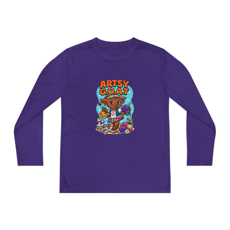 Amber The Artsy G.O.A.T - Youth Long Sleeve Competitor Tee