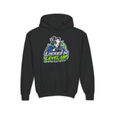 Youth Hoodie — "Locked In, Level Up" Gaming G.O.A.T Youth Heavy Blend Hooded Sweatshirt
