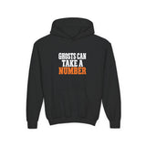 Youth Hoodie - "Ghosts Can Take a Number" Halloween Sweatshirt