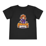 Toddler T-Shirt — "Snack Boss" Cute Character Shirt Toddler Short Sleeve Tee ("Little Boss, Big Appetite")