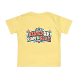 Baby T-Shirt — "Fresh Outta Naptime" Goat Graphic Short Sleeve