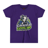 Youth "Locked In Level Up" Gaming T-Shirt — Stay G.O.A.T. Youth Short Sleeve Tee