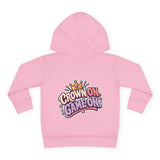 Toddler Hoodie — "Playground Royalty" Crown On, Game On Kids Pullover