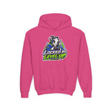 Youth Hoodie — "Locked In, Level Up" Gaming G.O.A.T Youth Heavy Blend Hooded Sweatshirt
