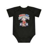 Baby Bodysuit — "Small But In Charge" Cute Boss Baby Short Sleeve Onesie