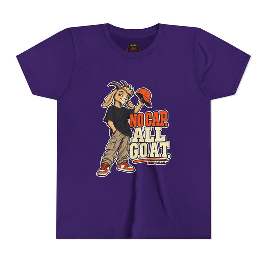 Youth T-Shirt — "No Cap All Goat" Youth Short Sleeve T-Shirt