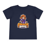 Toddler T-Shirt — "Snack Boss" Cute Character Shirt Toddler Short Sleeve Tee ("Little Boss, Big Appetite")