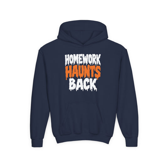 Homework Haunts Back - Youth Hoodie