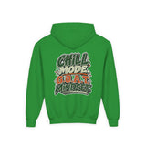 Youth Hoodie — "Stay Chill, Move Different" Skate G.O.A.T (Chill Mode G.O.A.T. Mindset) Youth Heavy Blend Hooded Sweatshirt