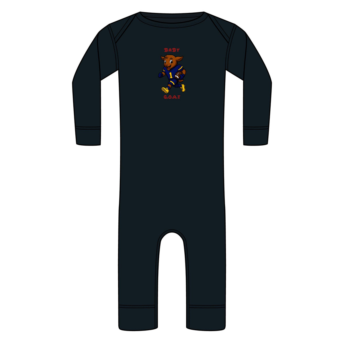 Devon The Touchdown Star In Action - Infant Long Legged Baby Rib Bodysuit