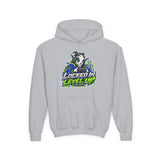 Youth Hoodie — "Locked In, Level Up" Gaming G.O.A.T Youth Heavy Blend Hooded Sweatshirt