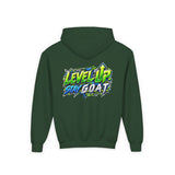 Youth Hoodie — "Locked In, Level Up" Gaming G.O.A.T Youth Heavy Blend Hooded Sweatshirt