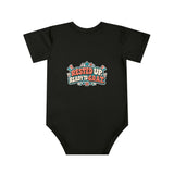 Baby Bodysuit – "Fresh Outta Naptime" Cute Goat Design (Rested Up, Ready to Goat)