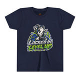 Youth "Locked In Level Up" Gaming T-Shirt — Stay G.O.A.T. Youth Short Sleeve Tee