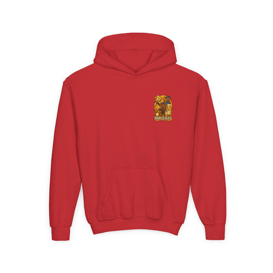 Baby G.O.A.T. Youth Hoodie — Cute Cartoon Goat Kids Sweatshirt