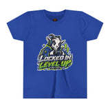 Youth "Locked In Level Up" Gaming T-Shirt — Stay G.O.A.T. Youth Short Sleeve Tee