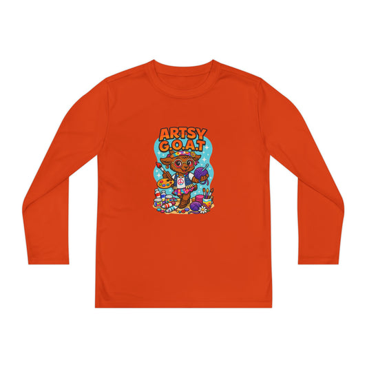Amber The Artsy G.O.A.T - Youth Long Sleeve Competitor Tee