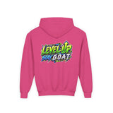 Youth Hoodie — "Locked In, Level Up" Gaming G.O.A.T Youth Heavy Blend Hooded Sweatshirt