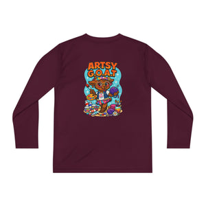 Amber The Artsy G.O.A.T - Youth Long Sleeve Competitor Tee