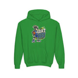 Youth Basketball Hoodie — "Full Court, Full G.O.A.T." Youth Heavy Blend Hooded Sweatshirt