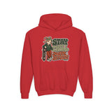 Youth Hoodie — "Stay Chill, Move Different" Skate G.O.A.T (Chill Mode G.O.A.T. Mindset) Youth Heavy Blend Hooded Sweatshirt