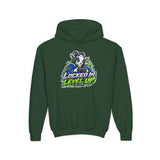 Youth Hoodie — "Locked In, Level Up" Gaming G.O.A.T Youth Heavy Blend Hooded Sweatshirt