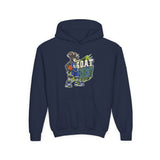 Youth Basketball Hoodie — "Full Court, Full G.O.A.T." Youth Heavy Blend Hooded Sweatshirt